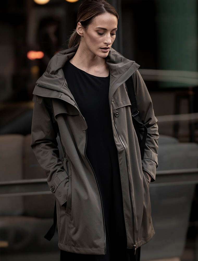 Olive green waterproof coat Clearance