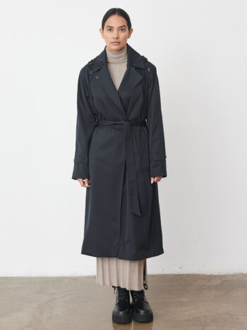 waterproof trench coat with hood women's