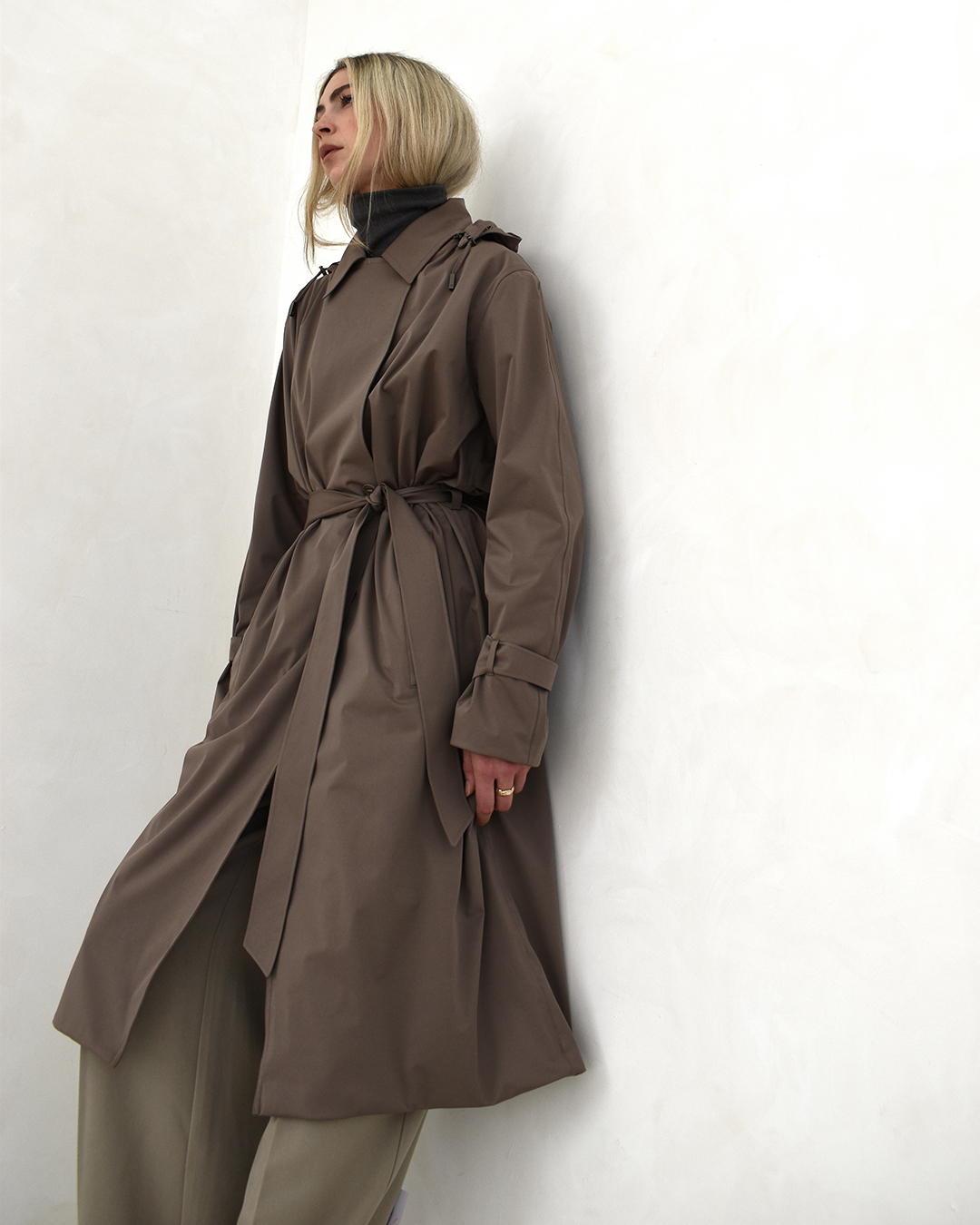 Waterproof Trench Warm Taupe