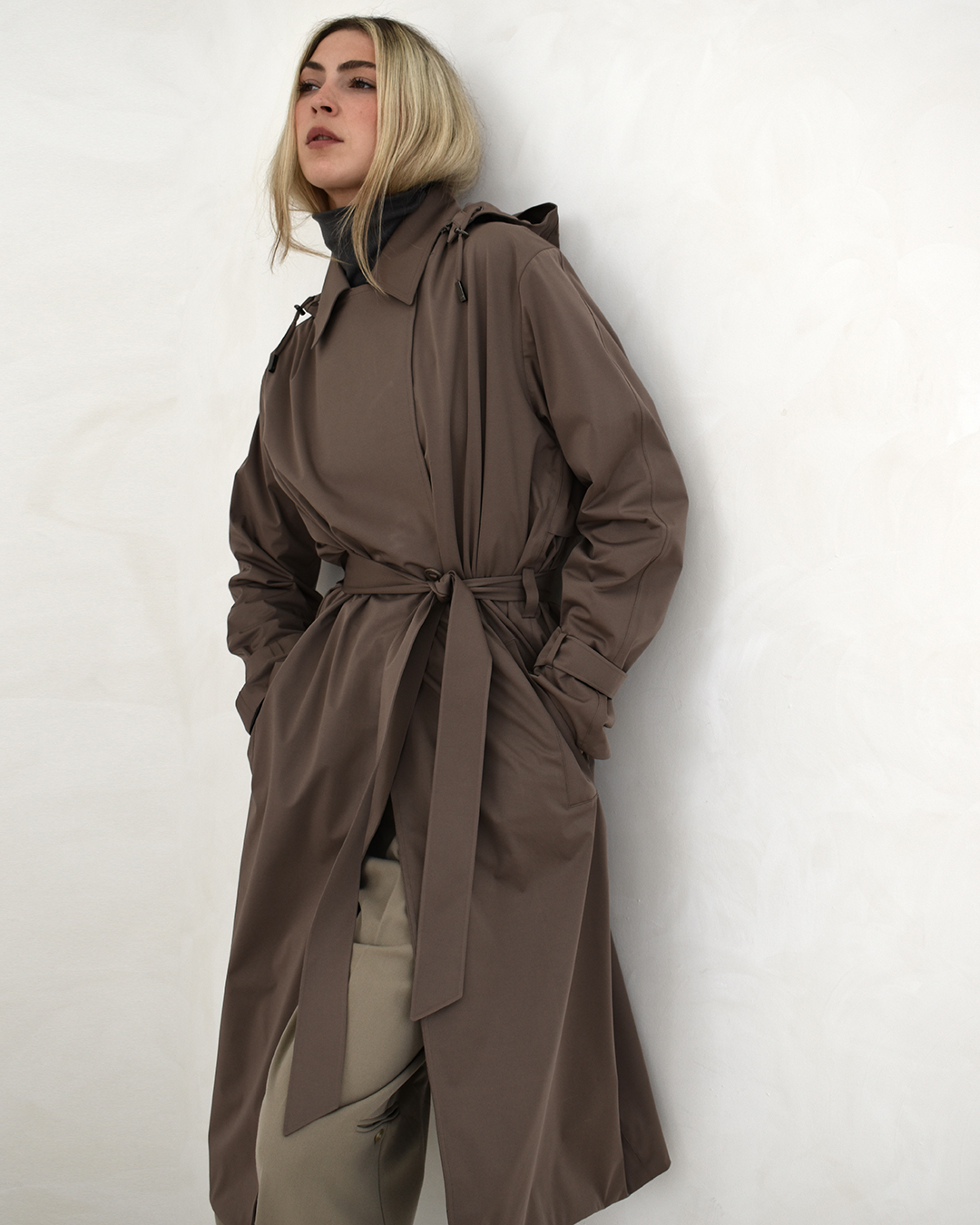 Waterproof Trench Warm Taupe